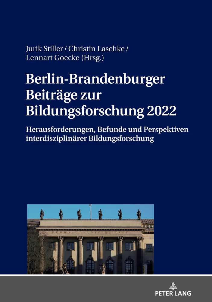 Titel: Berlin-Brandenburger Beiträge zur Bildungsforschung 2022