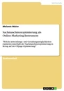 Title: Suchmaschinenoptimierung als Online-Marketing-Instrument