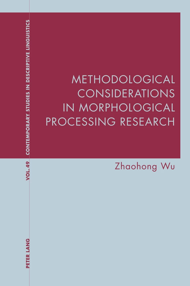 Title: Methodological Considerations in Morphological Processing Research