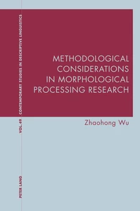 Titre: Methodological Considerations in Morphological Processing Research