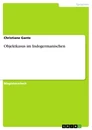 Título: Objektkasus im Indogermanischen
