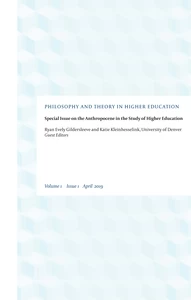 Title: Introduction: The Anthropocene as Context and Concept for the Study of Higher Education
