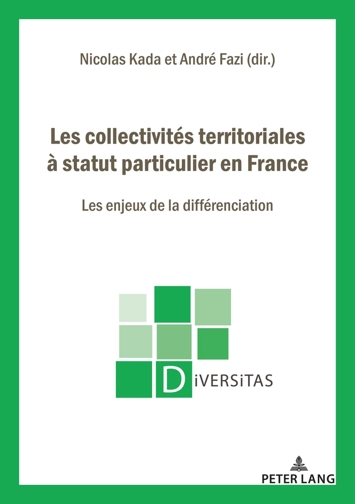 Titre: Les collectivités territoriales à statut particulier en France