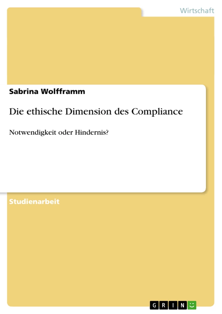 Titre: Die ethische Dimension des Compliance