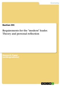 Title: Requirements for the "modern" leader. Theory and personal reflection