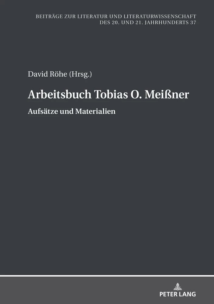 Titel: Arbeitsbuch Tobias O. Meißner
