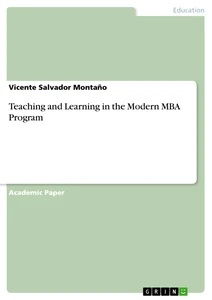 Titre: Teaching and Learning in the Modern MBA Program