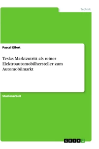 Título: Teslas Marktzutritt als reiner Elektroautomobilhersteller zum Automobilmarkt