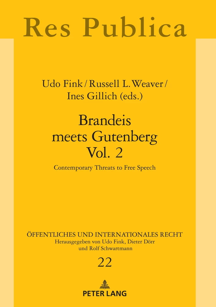 Title: Brandeis meets Gutenberg Vol. 2