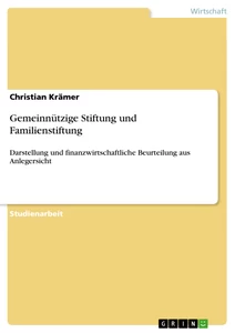 Título: Gemeinnützige Stiftung und Familienstiftung