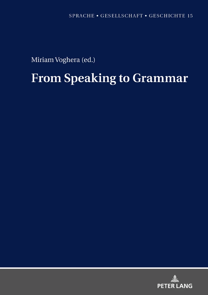 Title: From Speaking to Grammar
