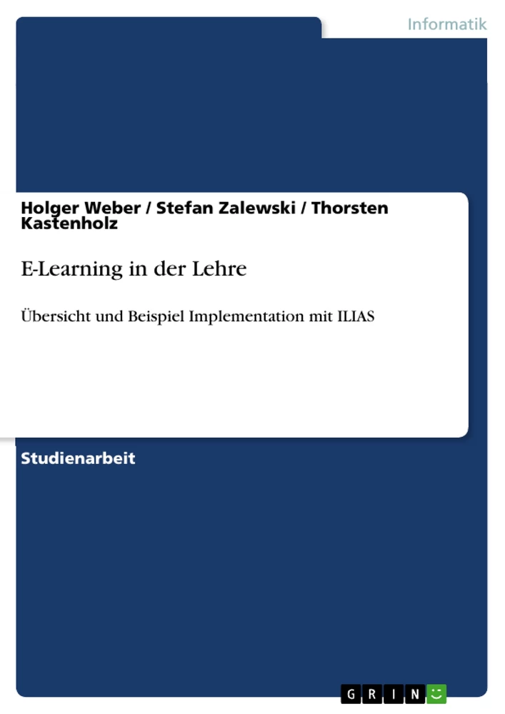 Titel: E-Learning in der Lehre