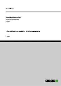 Title: Life and Adventures of Robinson Crusoe