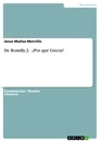Titel: Conceptos básicos y universales en ¿Por qué Grecia? de Jacqueline de Romilly. Un ensayo