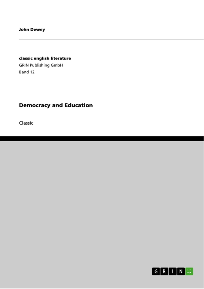 Title: Democracy and Education