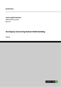 Titel: An Enquiry Concerning Human Understanding