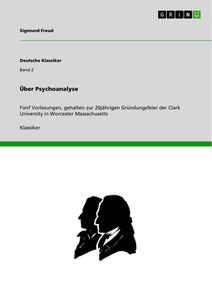 Titel: Über Psychoanalyse
