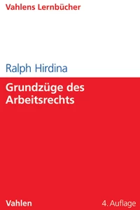 Titel: Grundzüge des Arbeitsrechts