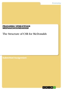 Titel: The Structure of CSR for McDonalds