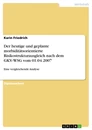 Titre: Der heutige und geplante morbiditätsorientierte Risikostrukturausgleich nach dem GKV-WSG vom 01.04.2007