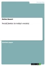Titre: Social Justice in today's society