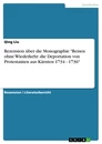 Title: Rezension über die Monographie "Reisen ohne Wiederkehr: die Deportation von Protestanten aus Kärnten 1734 - 1736"