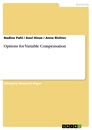 Titel: Options for Variable Compensation