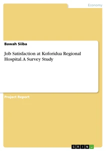 Título: Job Satisfaction at Koforidua Regional Hospital. A Survey Study