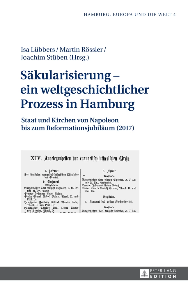 Titel: Säkularisierung – ein weltgeschichtlicher Prozess in Hamburg