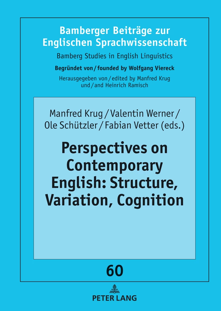 Title: Perspectives on Contemporary English: Structure, Variation, Cognition