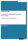 Titre: Deutsche Verwaltungsgeschichte des Kaiserreiches