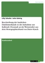 Titel: Beschreibung der lautlichen Dialektmerkmale in der Aufnahme aus Kallstadt (Neustadt an der Weinstraße) aus dem Monographienband von Dieter Karch
