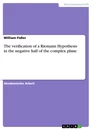 Titel: The verification of a Riemann Hypothesis in the negative half of the complex plane