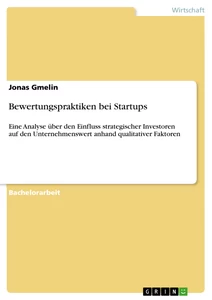 Titel: Bewertungspraktiken bei Startups