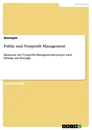 Title: Public und Nonprofit Management