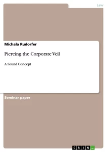 Titre: Piercing the Corporate Veil