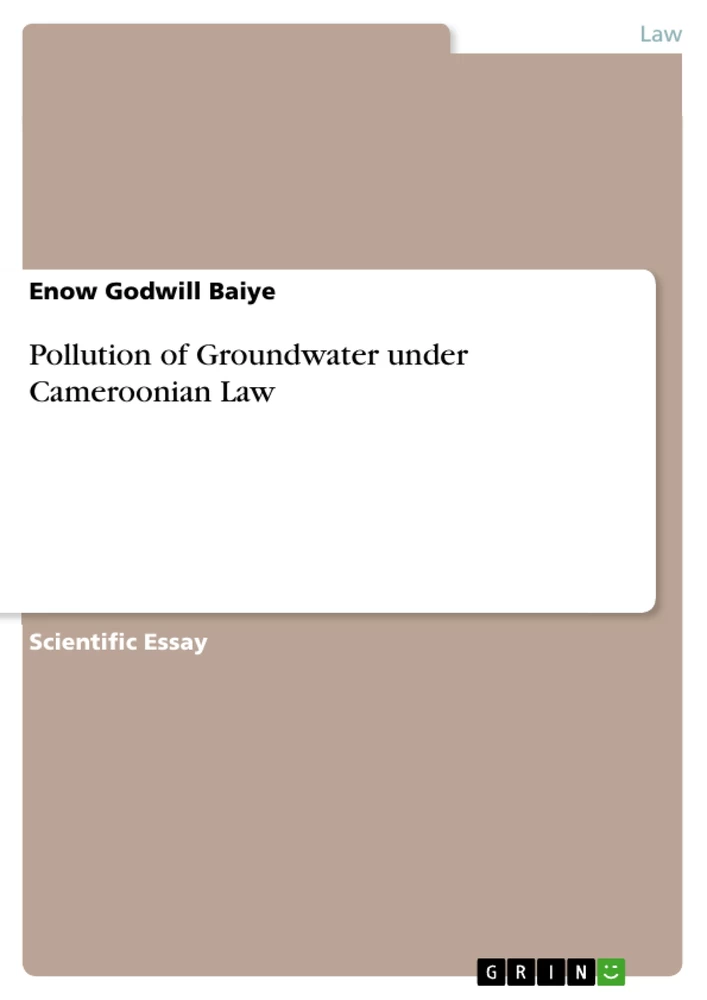 Title: Pollution of Groundwater under Cameroonian Law