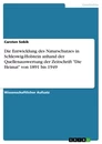 Título: Die Entwicklung des Naturschutzes in Schleswig-Holstein anhand der Quellenauswertung der Zeitschrift "Die Heimat" von 1891 bis 1949
