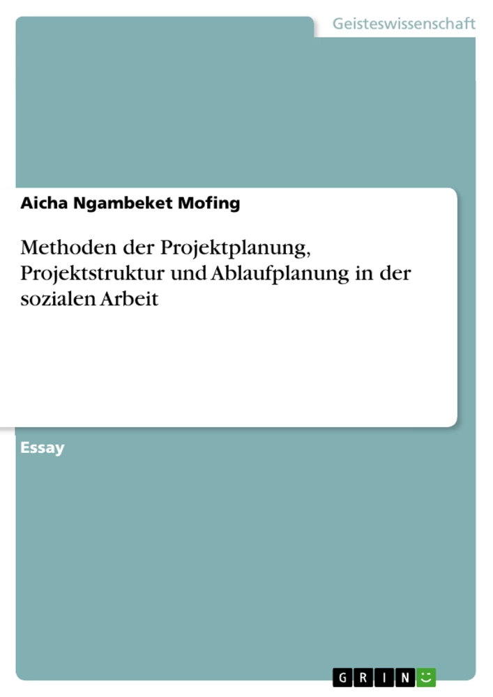 Titel: Methoden der Projektplanung, Projektstruktur und Ablaufplanung in der sozialen Arbeit