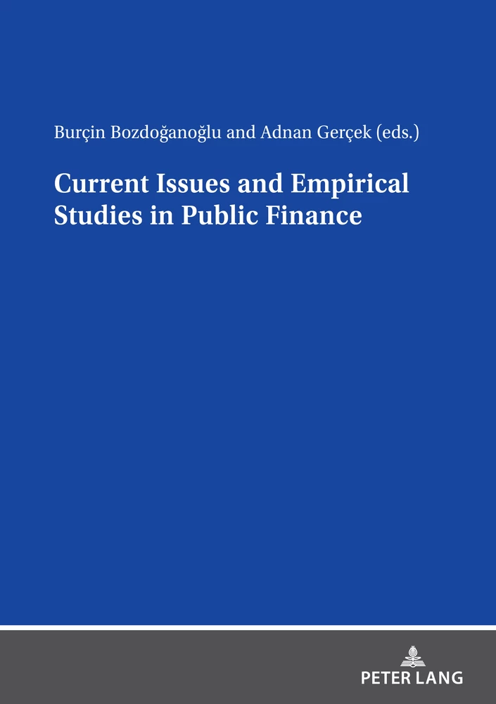 Title: Current Issues and Empirical Studies in Public Finance