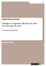 Titel: Changes in corporate effective tax rates over the past 25 years