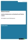 Title: Andreas Bodenstein zu Karlstadt und Martin Luther