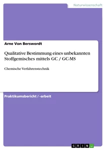 Titel: Qualitative Bestimmung eines unbekannten Stoffgemisches mittels GC / GC-MS