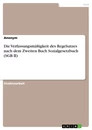 Title: Die Verfassungsmäßigkeit des Regelsatzes nach dem Zweiten Buch Sozialgesetzbuch (SGB II)