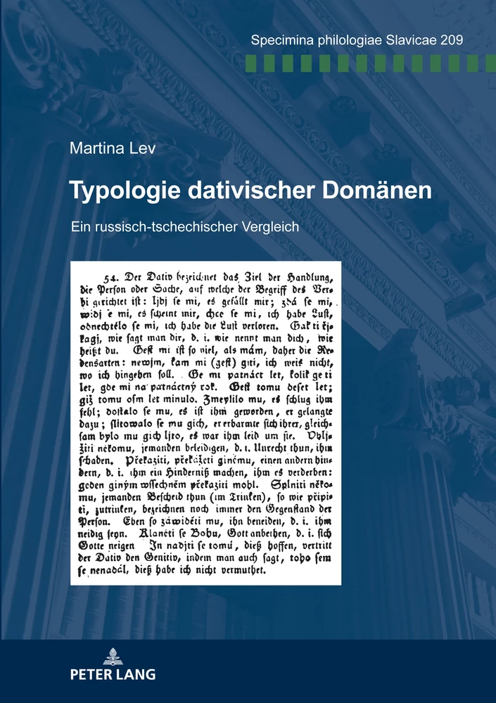 Titel: Typologie dativischer Domänen