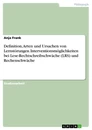 Titre: Definition, Arten und Ursachen von Lernstörungen. Interventionsmöglichkeiten bei Lese-Rechtschreibschwäche (LRS) und Rechenschwäche
