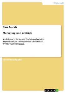 Titre: Marketing und Vertrieb