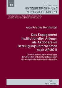 Titel: Das Engagement institutioneller Anleger als Aktionäre im Beteiligungsunternehmen nach ARUG II