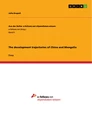 Titel: The development trajectories of China and Mongolia