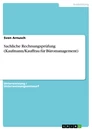 Titel: Sachliche Rechnungsprüfung (Kaufmann/Kauffrau für Büromanagement)